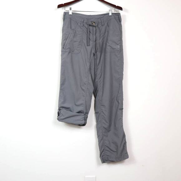 The North Face Size 8 Horizon Tempest Pants Nylon Ripstop Roll Up Gray - Picture 9 of 12